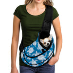 Blue And White Sea Turtle Pattern Print Pet Sling Carrier