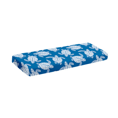 Blue And White Sea Turtle Pattern Print Piano Keyboard Cover