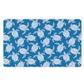 Blue And White Sea Turtle Pattern Print Polyester Doormat