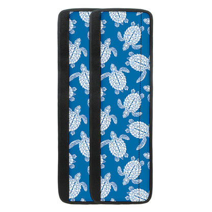 Blue And White Sea Turtle Pattern Print Refrigerator Handle Covers
