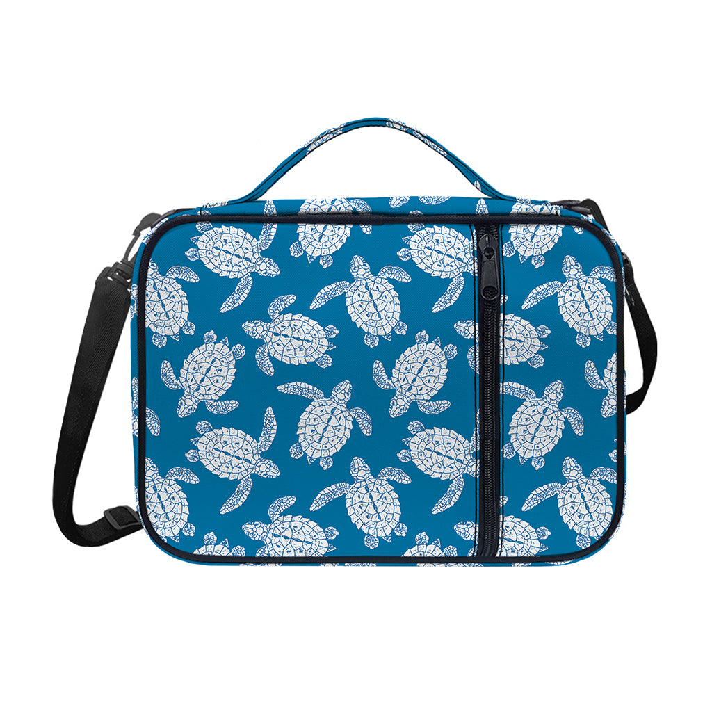 Blue And White Sea Turtle Pattern Print Shoulder Strap Bible Bag