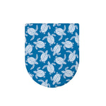 Blue And White Sea Turtle Pattern Print Toilet Lid Cover