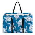 Blue And White Sea Turtle Pattern Print Utility Tote Bag