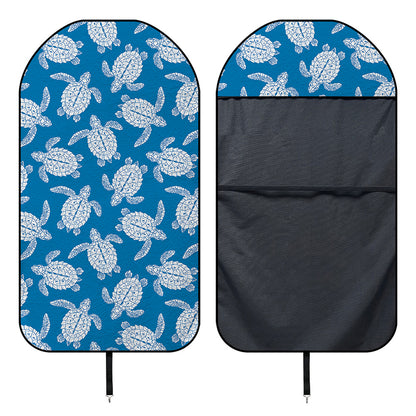 Blue And White Sea Turtle Pattern Print Waterproof Car Seat Cover