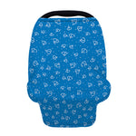 Blue And White Stethoscope Pattern Print Baby Seat Cover