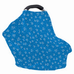Blue And White Stethoscope Pattern Print Baby Seat Cover