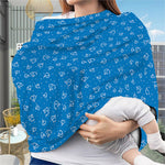 Blue And White Stethoscope Pattern Print Baby Seat Cover