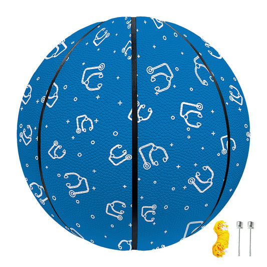 Blue And White Stethoscope Pattern Print Basketball