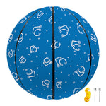 Blue And White Stethoscope Pattern Print Basketball
