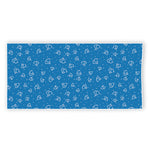 Blue And White Stethoscope Pattern Print Beach Towel
