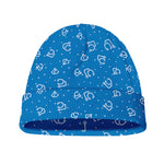 Blue And White Stethoscope Pattern Print Beanie