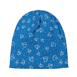 Blue And White Stethoscope Pattern Print Beanie