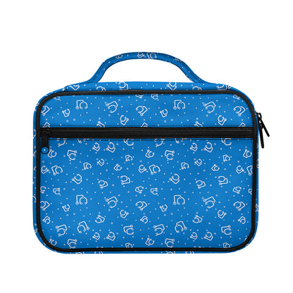 Blue And White Stethoscope Pattern Print Briefcase Bible Bag