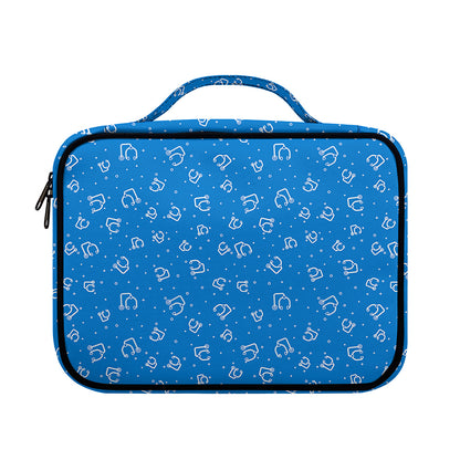 Blue And White Stethoscope Pattern Print Briefcase Bible Bag