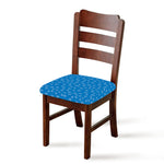 Blue And White Stethoscope Pattern Print Chair Cushion Cover