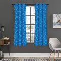 Blue And White Stethoscope Pattern Print Grommet Curtain Panels