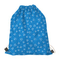 Blue And White Stethoscope Pattern Print Drawstring Bag