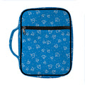 Blue And White Stethoscope Pattern Print Front Pocket Bible Bag