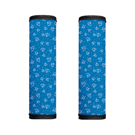 Blue And White Stethoscope Pattern Print Handle Covers