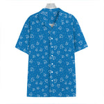 Blue And White Stethoscope Pattern Print Hawaiian Shirt
