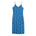 Blue And White Stethoscope Pattern Print Jersey Midi Cami Dress