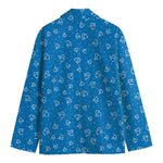 Blue And White Stethoscope Pattern Print Men's Blazer
