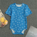 Blue And White Stethoscope Pattern Print Men's Bodysuit