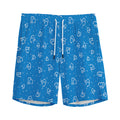 Blue And White Stethoscope Pattern Print Men's Athletic Shorts
