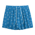 Blue And White Stethoscope Pattern Print Mesh Shorts