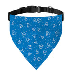 Blue And White Stethoscope Pattern Print Over The Collar Dog Bandana