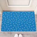 Blue And White Stethoscope Pattern Print Rubber Doormat