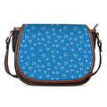 Blue And White Stethoscope Pattern Print Saddle Bag