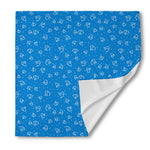 Blue And White Stethoscope Pattern Print Silk Bandana