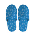 Blue And White Stethoscope Pattern Print Slippers