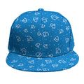 Blue And White Stethoscope Pattern Print Snapback Cap