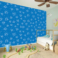 Blue And White Stethoscope Pattern Print Wall Sticker