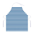 Blue And White Striped Pattern Print Adjustable Apron