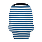 Blue And White Striped Pattern Print Baby Seat Cover