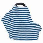Blue And White Striped Pattern Print Baby Seat Cover