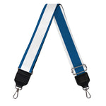 Blue And White Striped Pattern Print Bag Strap