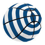 Blue And White Striped Pattern Print Basketball