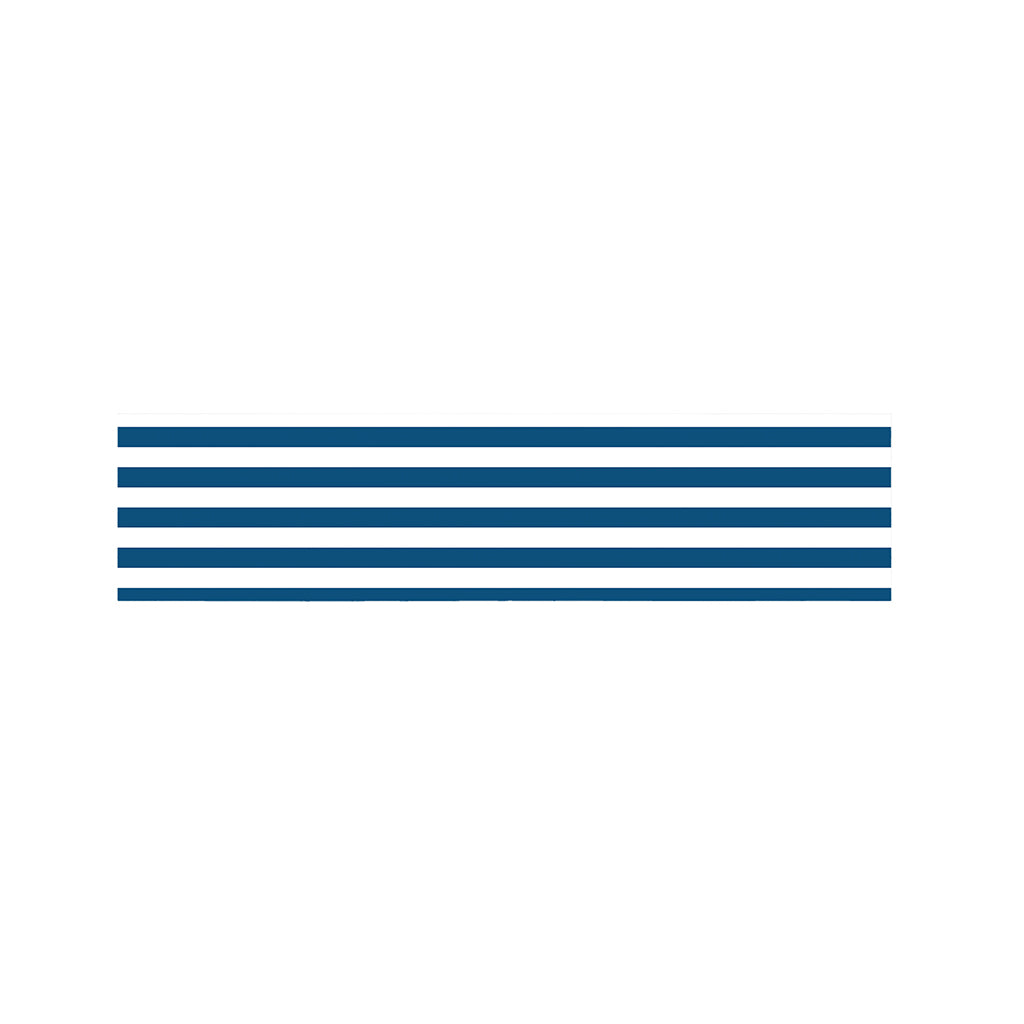 Blue And White Striped Pattern Print Bed Runner