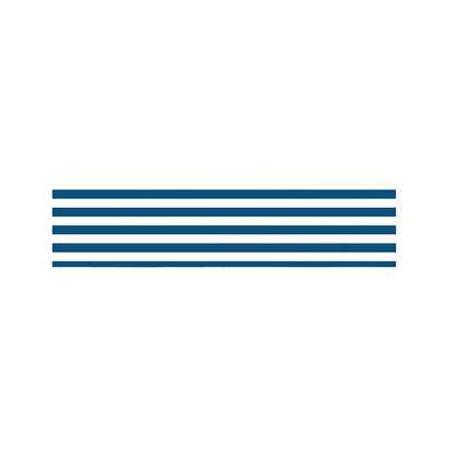 Blue And White Striped Pattern Print Bed Runner