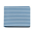Blue And White Striped Pattern Print Bifold Wallet