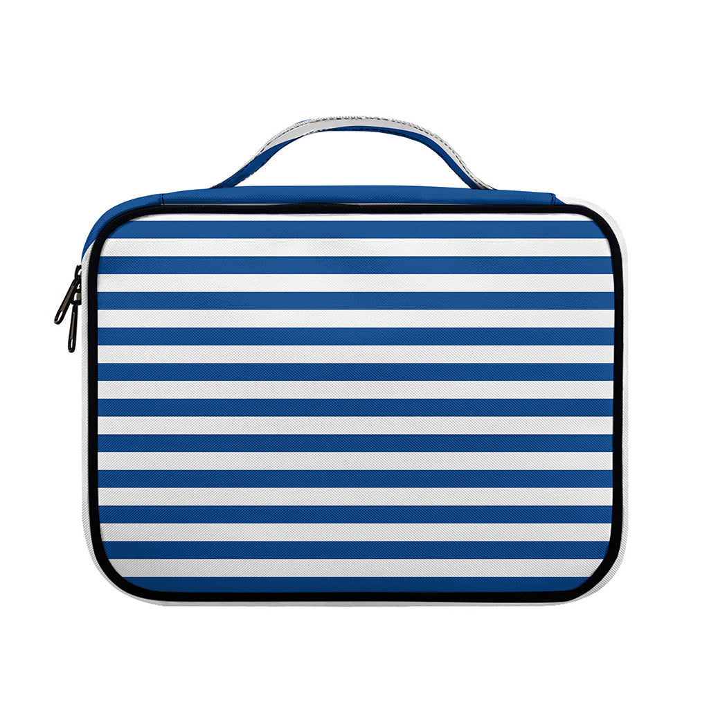 Blue And White Striped Pattern Print Briefcase Bible Bag