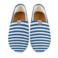 Blue And White Striped Pattern Print Casual Shoes