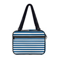 Blue And White Striped Pattern Print Double Strap Bible Bag