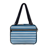 Blue And White Striped Pattern Print Double Strap Bible Bag