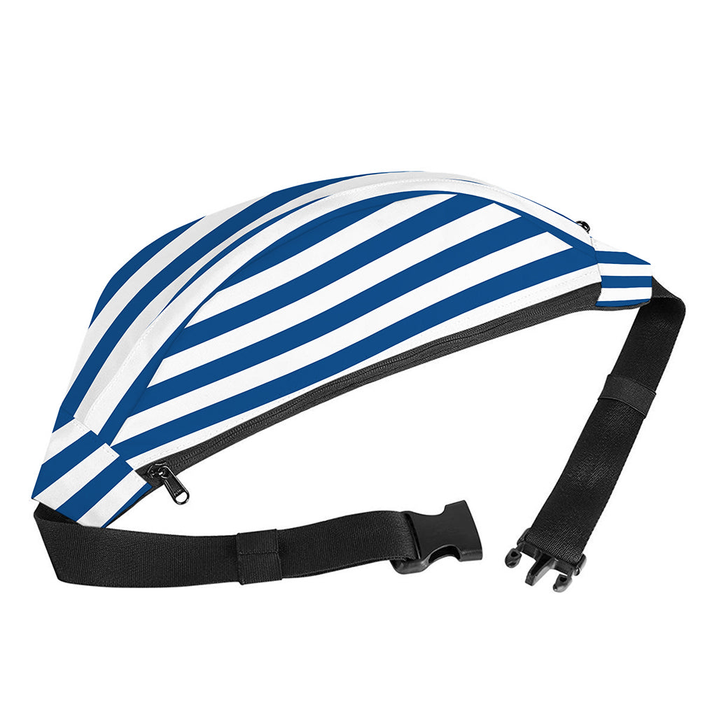 Blue And White Striped Pattern Print Fanny Pack