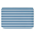 Blue And White Striped Pattern Print Indoor Door Mat